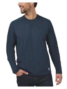 Rugged Elements Sueded Men's S Navy Blue Long Sleeve Crew Neck Shirt B0838